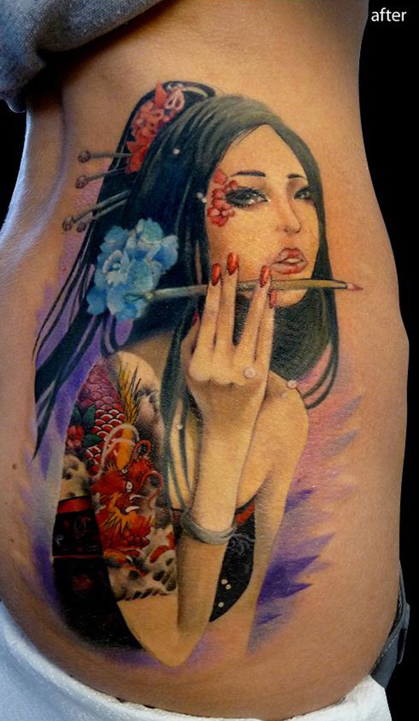 Beautiful geisha tattoos