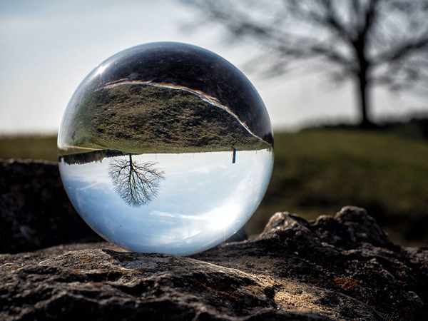 Crystal ball, digital photography by Lothar Malm
