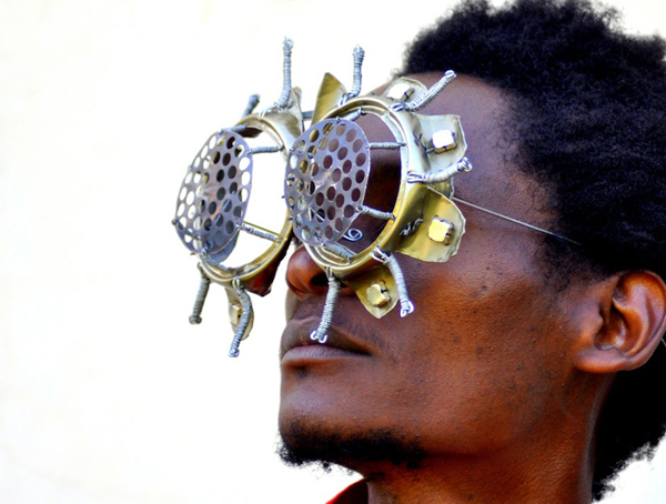 Give trash a second chance, sculptural eyewear by Cyrus Kabiru