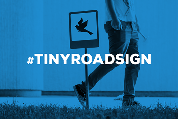 "Tiny Road Sign" for tiny city residents, project by CLINIC 212