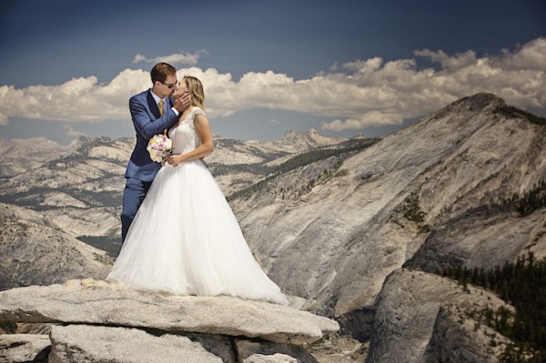 Unforgettable wedding on the edge of Half Dome, photography by Brian Rueb