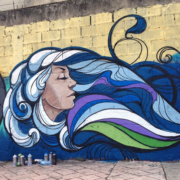 PAREDES - WALLS, street art by Willy Gomez