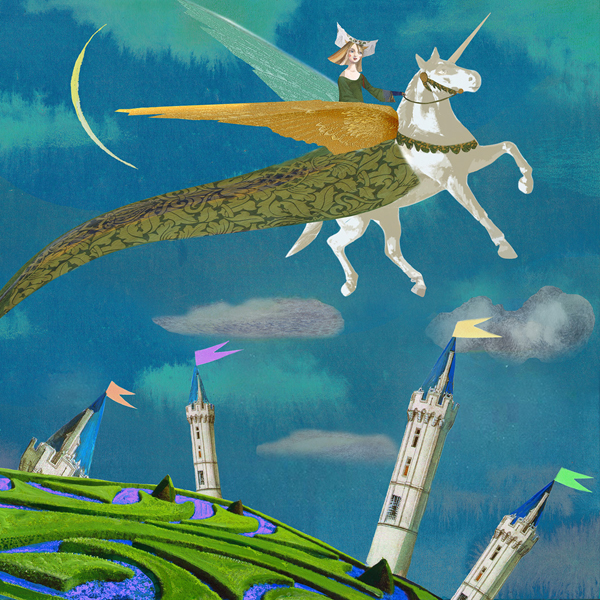 Princess and the Unicorn, illustration by Victoria Fomina