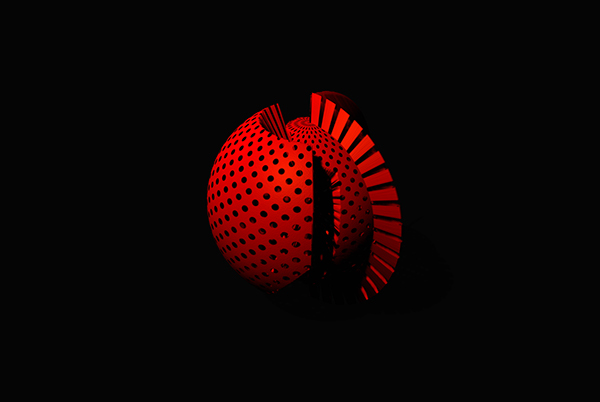 Red 3D Objects by Bozidar Martincic