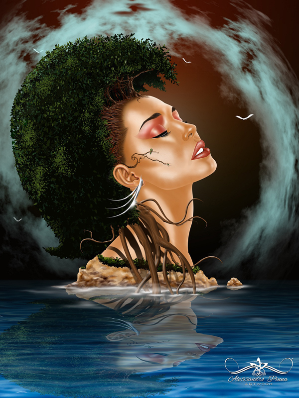 Mother Nature, illustration by Alessandro Pinna