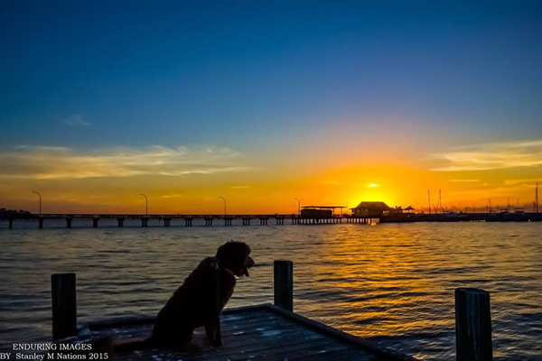 Sunset at Fairhope Pier, photography by Stanley Nations
