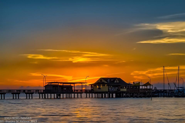 Sunset at Fairhope Pier, photography by Stanley Nations