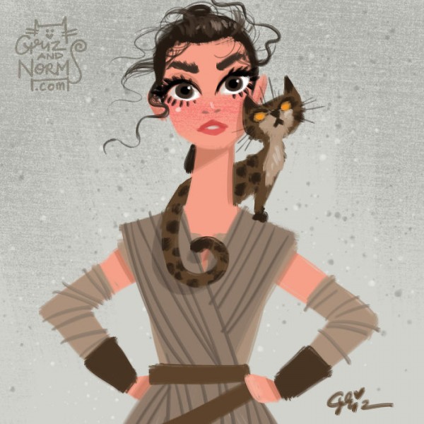 Griz Lemay: "In my free time I draw Star Wars characters and their cats"