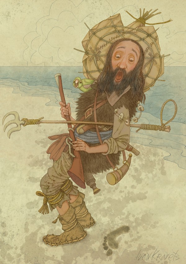 Robinson Crusoe, illustrations by Ivan Kravets