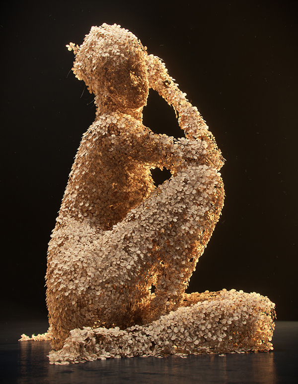 Flower Figures, digital art by Jean-Michel Bihorel