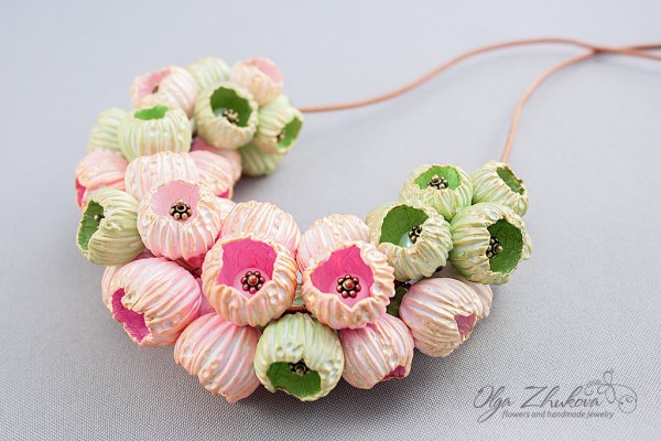 Jewelry handmade from polymer clay by Olga Zhukova