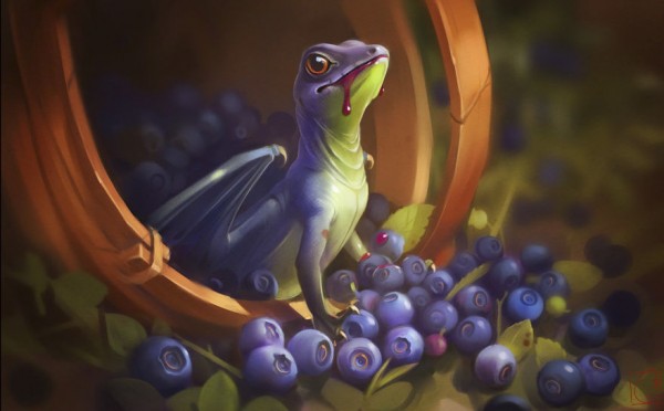 Fruit Dragons, illustration by Alexandra Khitrova