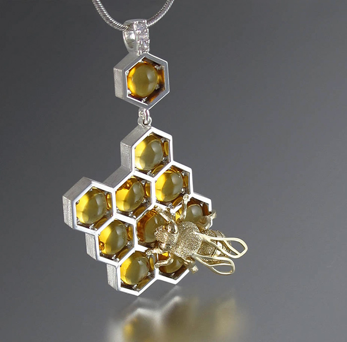 Honeycomb jewelry By WingedLion