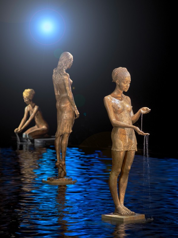 Stunning bronze fountain sculptures by Malgorzata Chodakowska