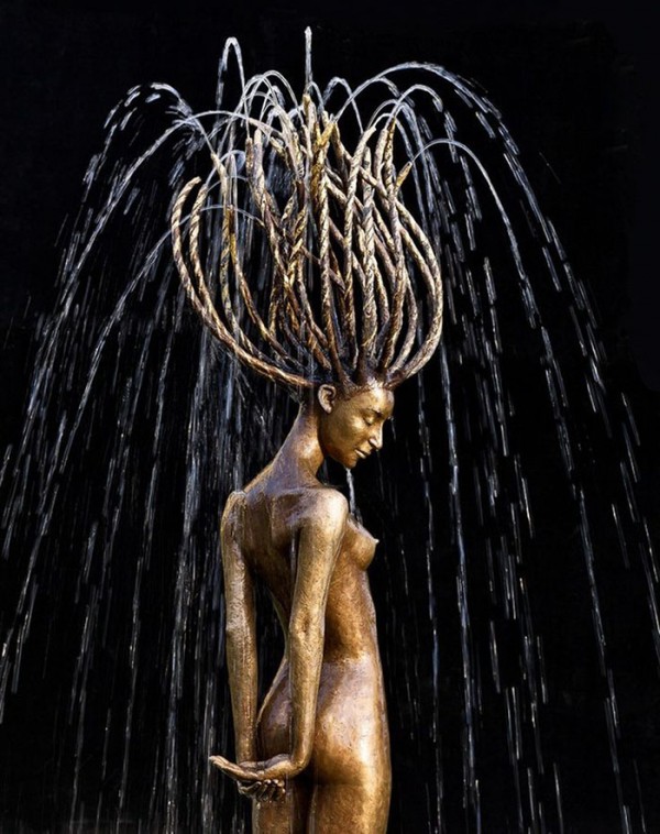 Stunning bronze fountain sculptures by Malgorzata Chodakowska