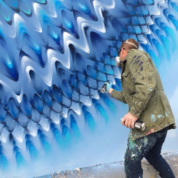 Kaleidoscopic street art By Douglas Hoekzema aka Hoxxoh