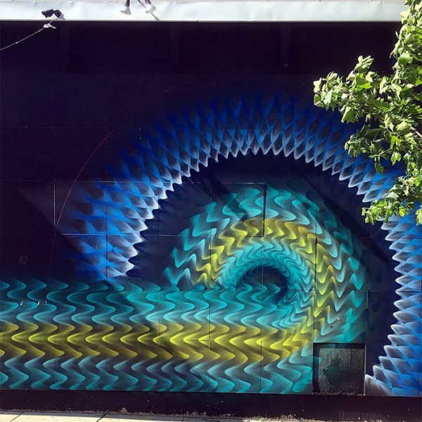 Kaleidoscopic street art By Douglas Hoekzema aka Hoxxoh