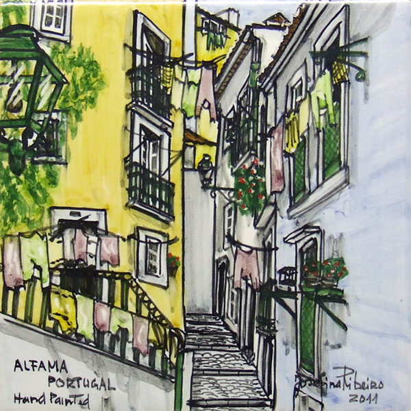 Alfamas, painting by Josefina Ribeiro