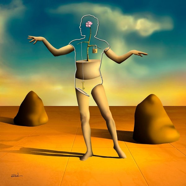 Marcel Caram, digital paintings inspired by Salvador Dalí