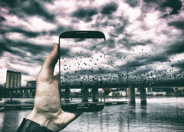 Through The Phone, digital photography by Asmo Turunen