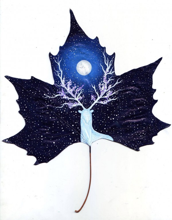 24 Fallen Leaves, magical art by Kristi Botkoveli (Nancy Woland) and Beka Zaridze