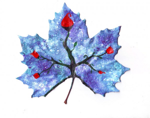 24 Fallen Leaves, magical art by Kristi Botkoveli (Nancy Woland) and   Beka Zaridze
