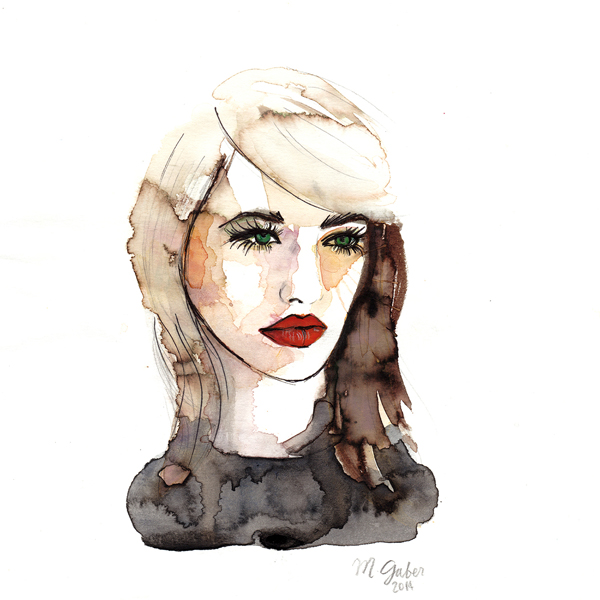 Watercolor Ink Portraits by Maryam Gaber