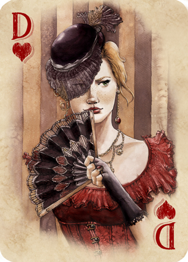 Elwira Pawlikowska: handmade illustrations for Steampunk Playing Cards