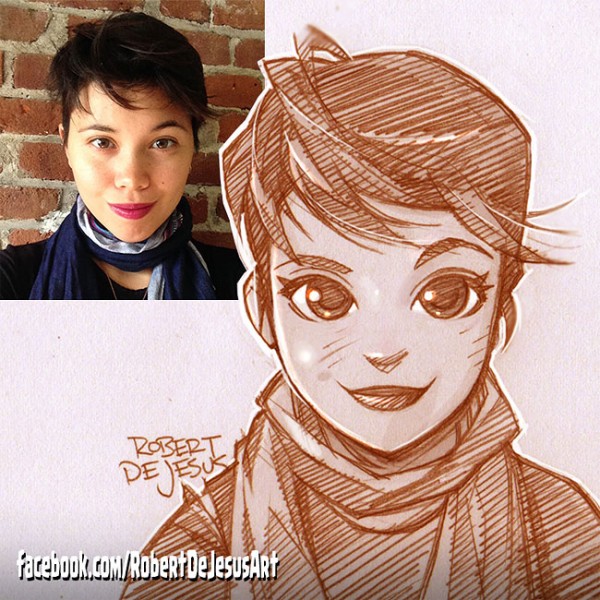 Robert DeJesus turns total strangers into awesome anime characters