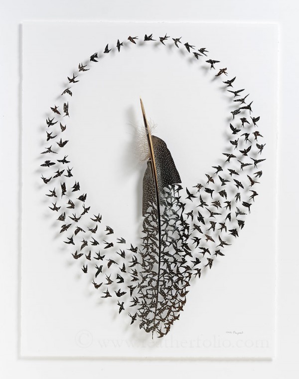 Chris Maynard carves intricate art out of feathers