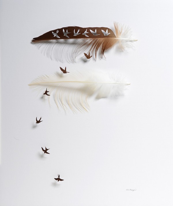 Chris Maynard carves intricate art out of feathers
