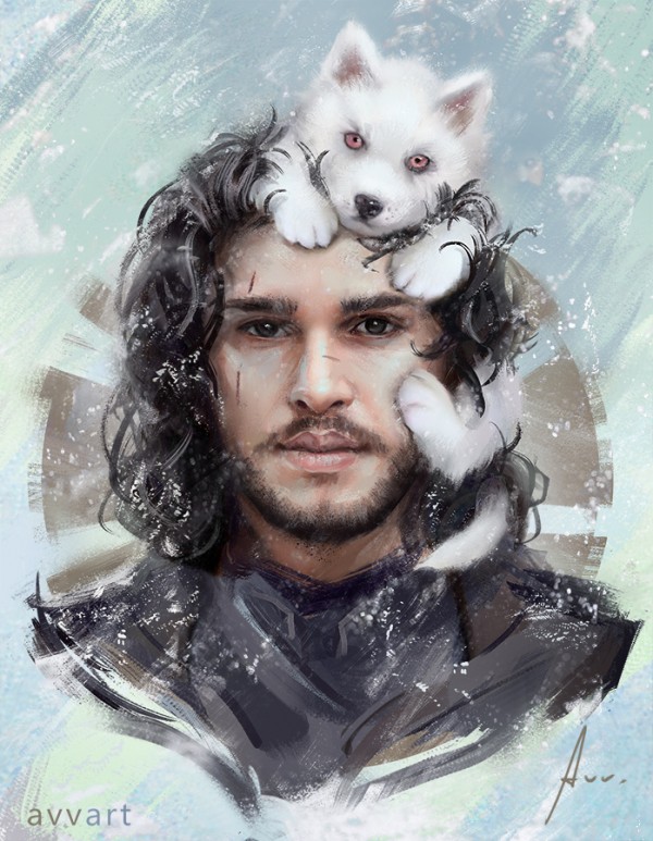 Famous character and their pets, illustration by Vinogradov Aleksei
