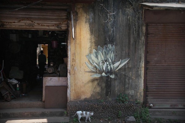 Le Petit Morte, Goa, 2016 - street art by Faith47