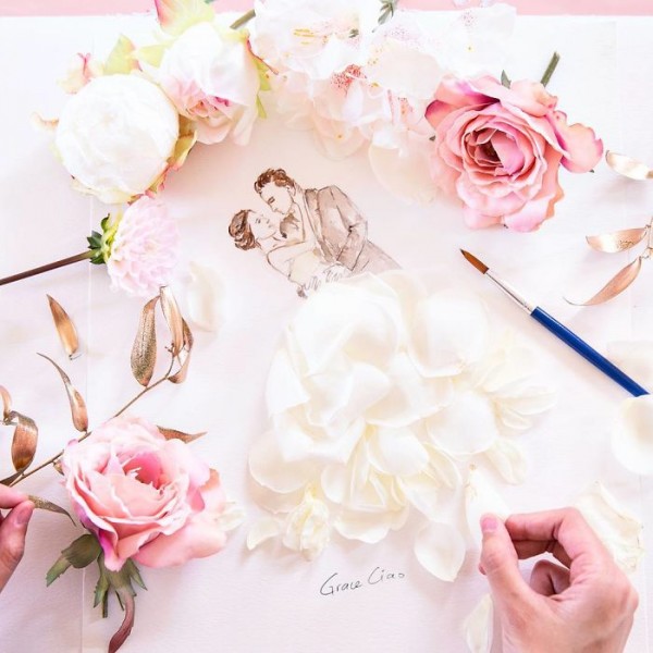 Floral illustrations by Grace Ciao