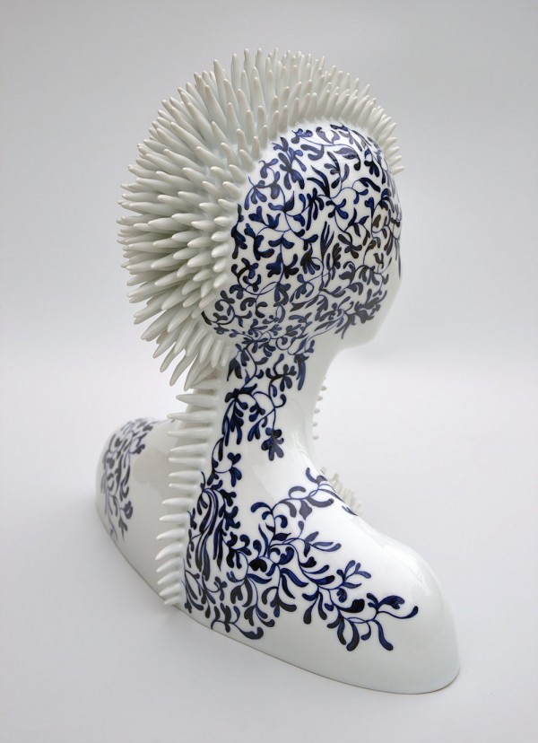 Between humans and nature, porcelain female forms by Juliette Clovis