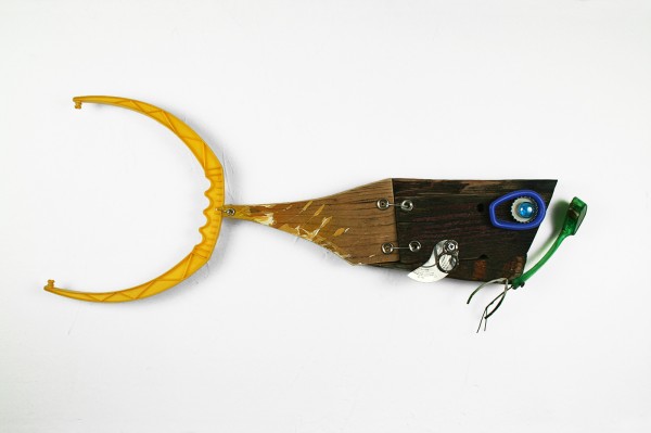 Strange marine creatures, ScoobaFish recycled art