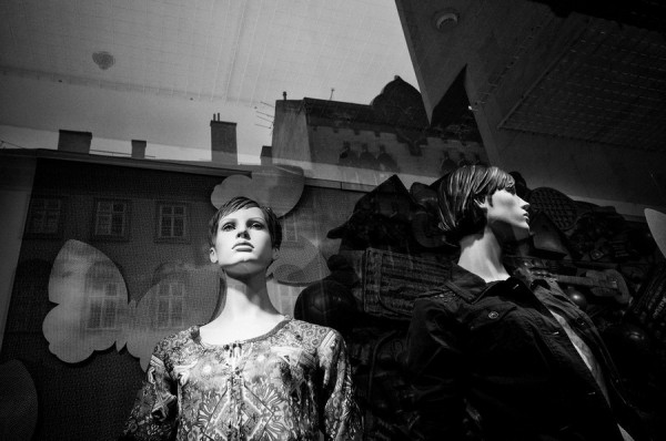 Aliens on the street, digital photography by Miklós Bodó
