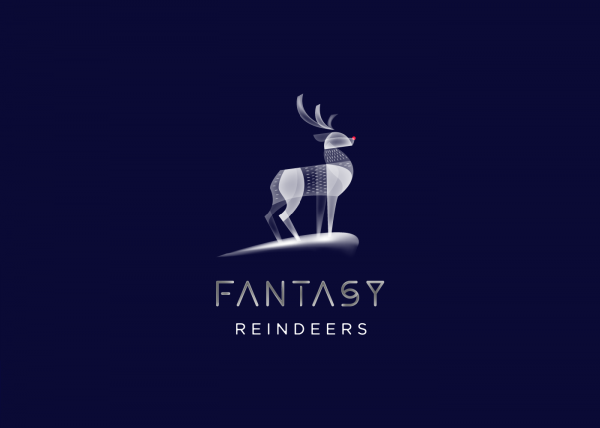 Fantasy Lights Reindeers, digital art by Ilya Shapko