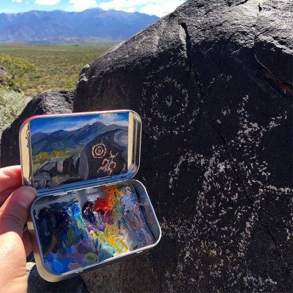 Heidi Annalise paints tiny masterpieces inside her empty Altoids tins