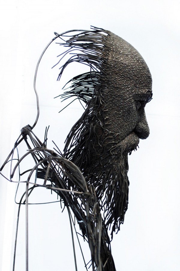Complexity of Man’s Inner Psyche, fragmented wire sculptures by Darius Hulea
