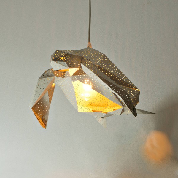 Papercraft light shades of aquatic life by Vasili