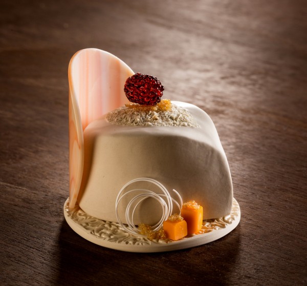 Decadent pastries formed from porcelain and glass by Shayna Leib