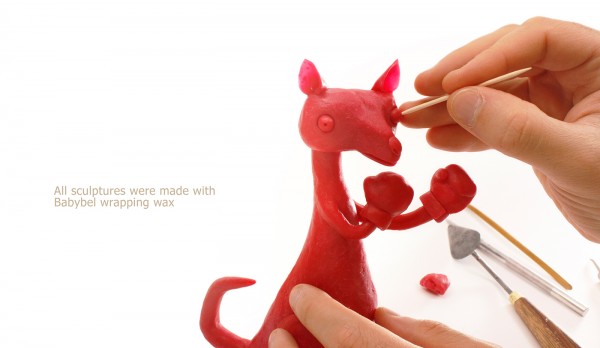 Keep Unwrapping, illustrations sculpted using only Babybel wax