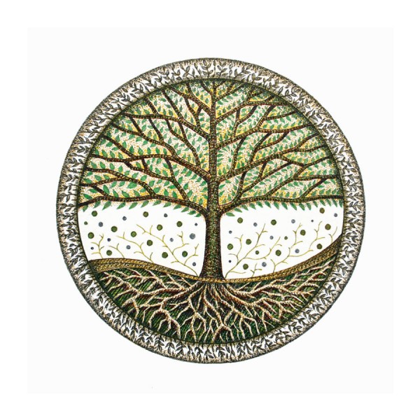 Blooming World Tree, illustration by Audris Šimakauskas