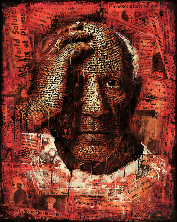 Hand-painted typography portraits by Cris Wicks