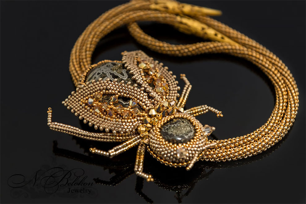 Nadezhda Belokon creates gorgeous beaded insects completely by hand