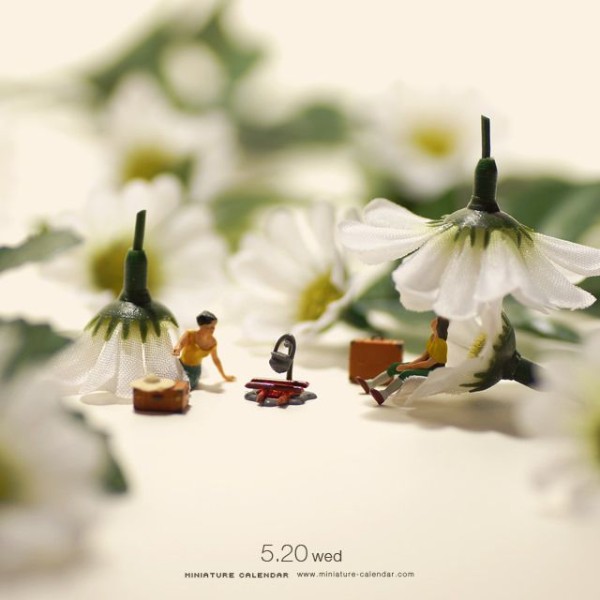 Tatsuya Tanaka building tiny worlds in his daily Miniature Calendar photo project