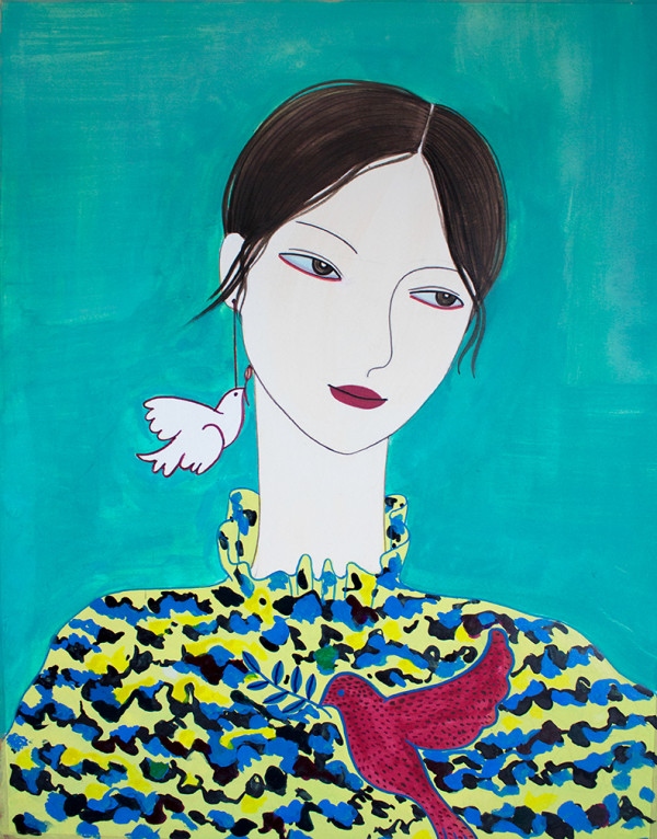 Portraits of girls, illustration by Chenxi Li