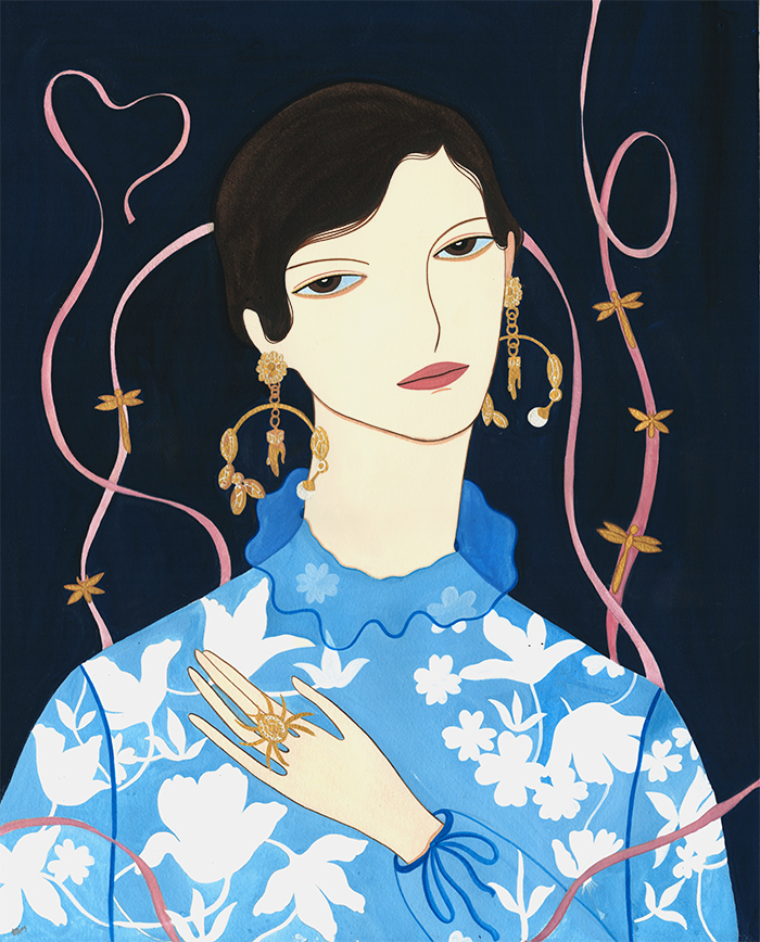 Portraits of girls, illustration by Chenxi Li - ego-alterego.com