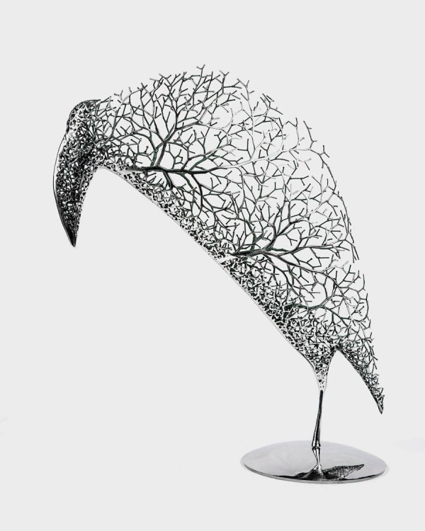 Surreal animal sculptures made of metallic branches by Kang Dong Hyun